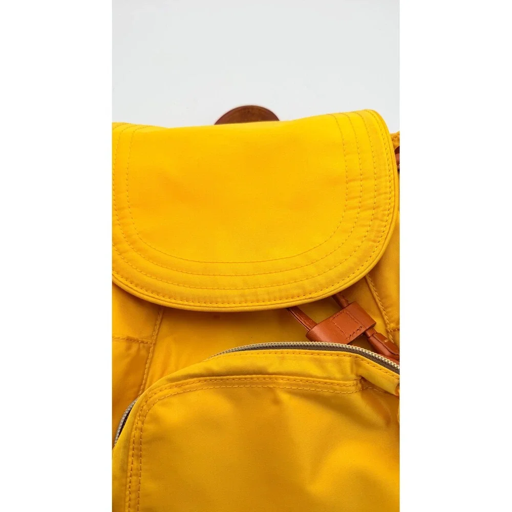 Dooney & Bourke Nylon Murphy Backpack Flap‎ Tassel Drawstring Womens Yellow